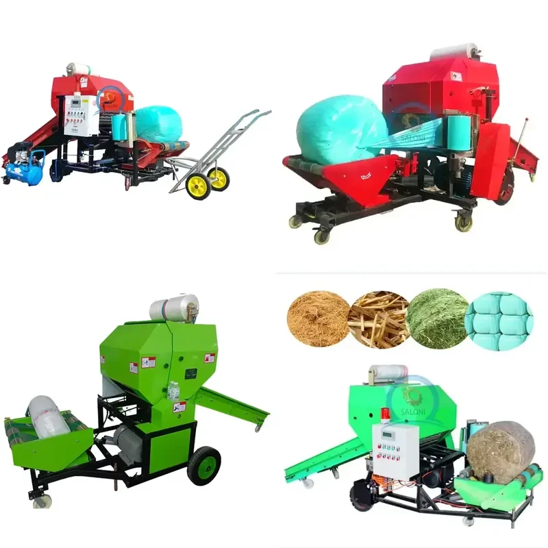 2026 CE 2025 Full Automatic Mini Hay & Alfafa Silage Baler Engine Round Straw Core Motor Gearbox Essential for Farming
