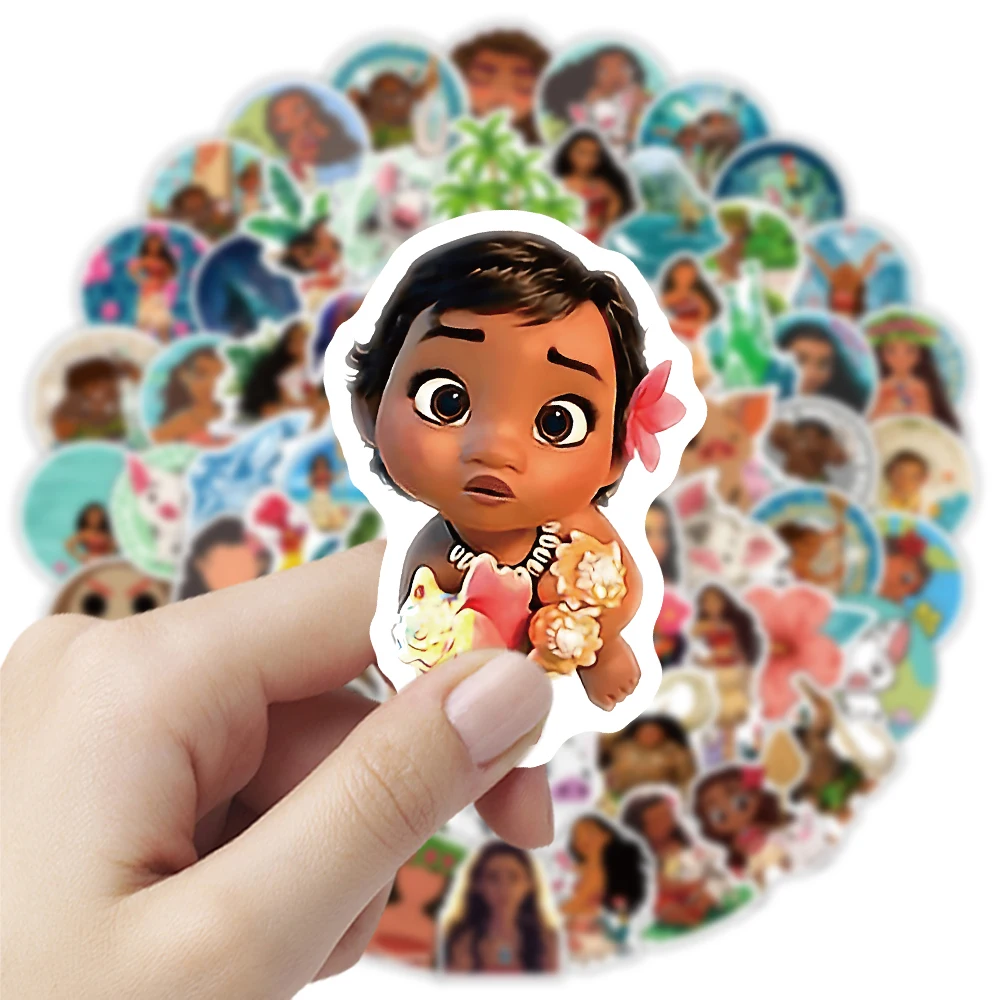 

10/30/50/100pcs Disney Cute Moana Anime Stickers Cartoon Decals DIY Scrapbook Suitcase Laptop Car Decoration Sticker Fun fot Toy