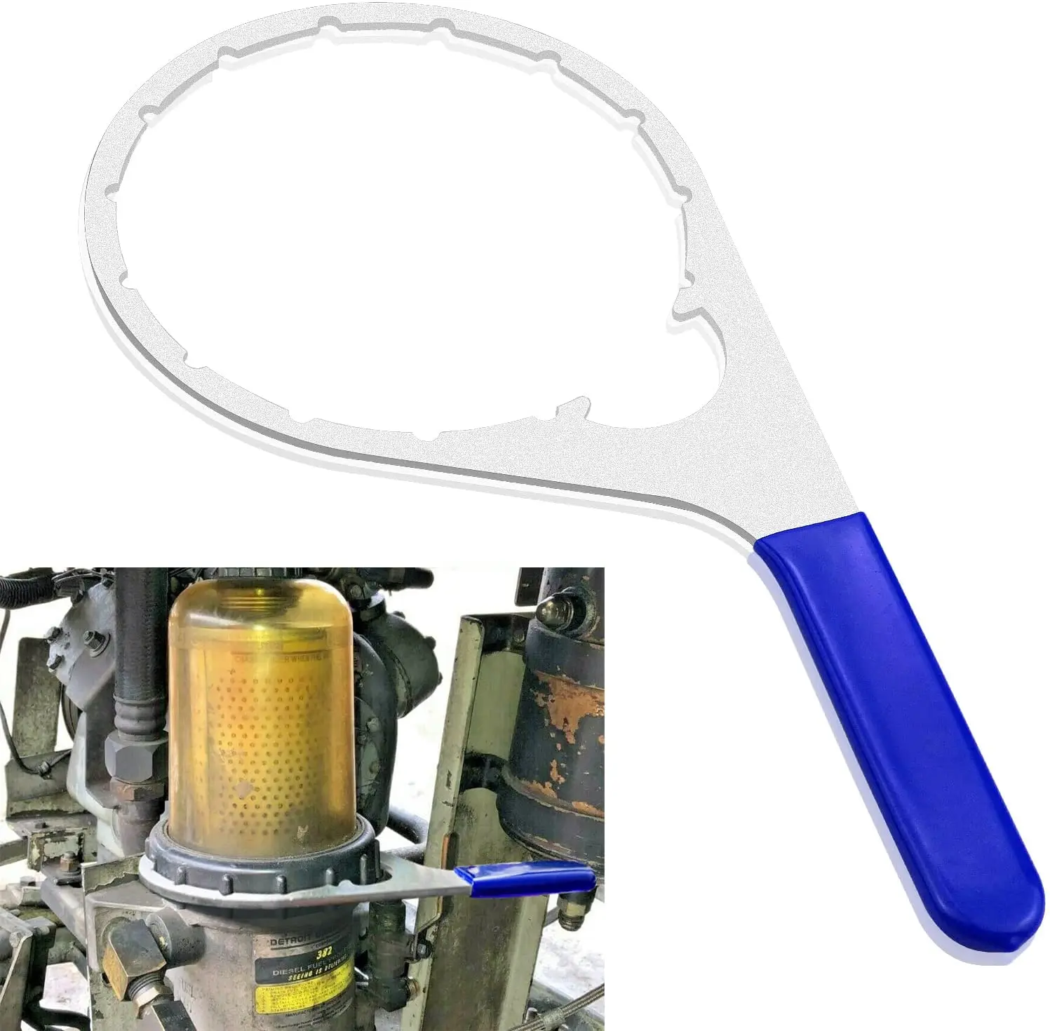 Colar/Vent Cap Fuel Filter Wrench for 380134 382 with 6 inch Inner Diameter Compatible with Detroit Diesel Truck Cummins Engines