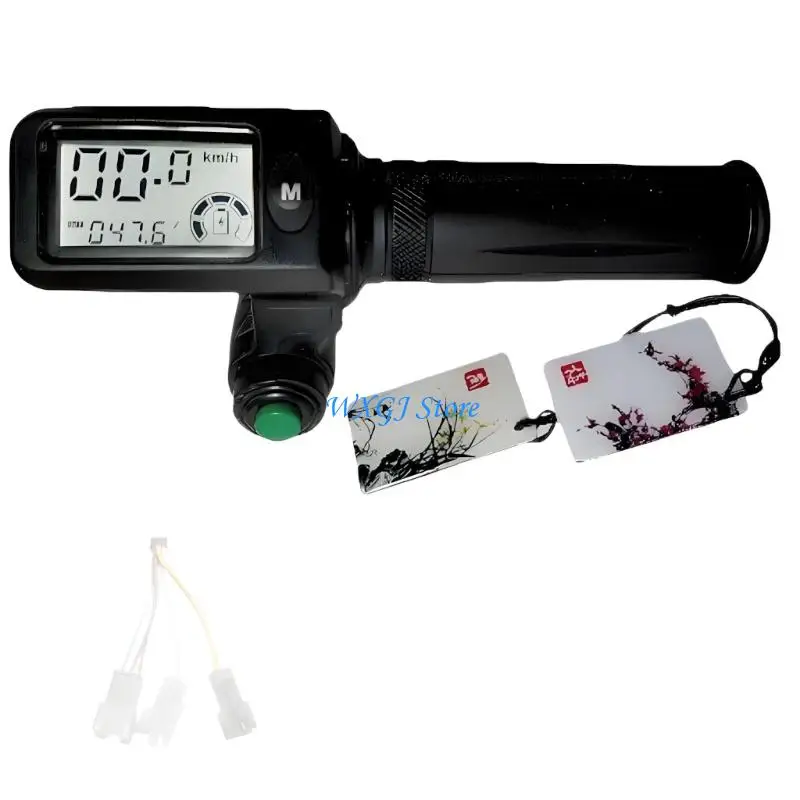 

37JE Electric Bike Throttle Grip Digital Power Display Handlebar For Electric Scooter