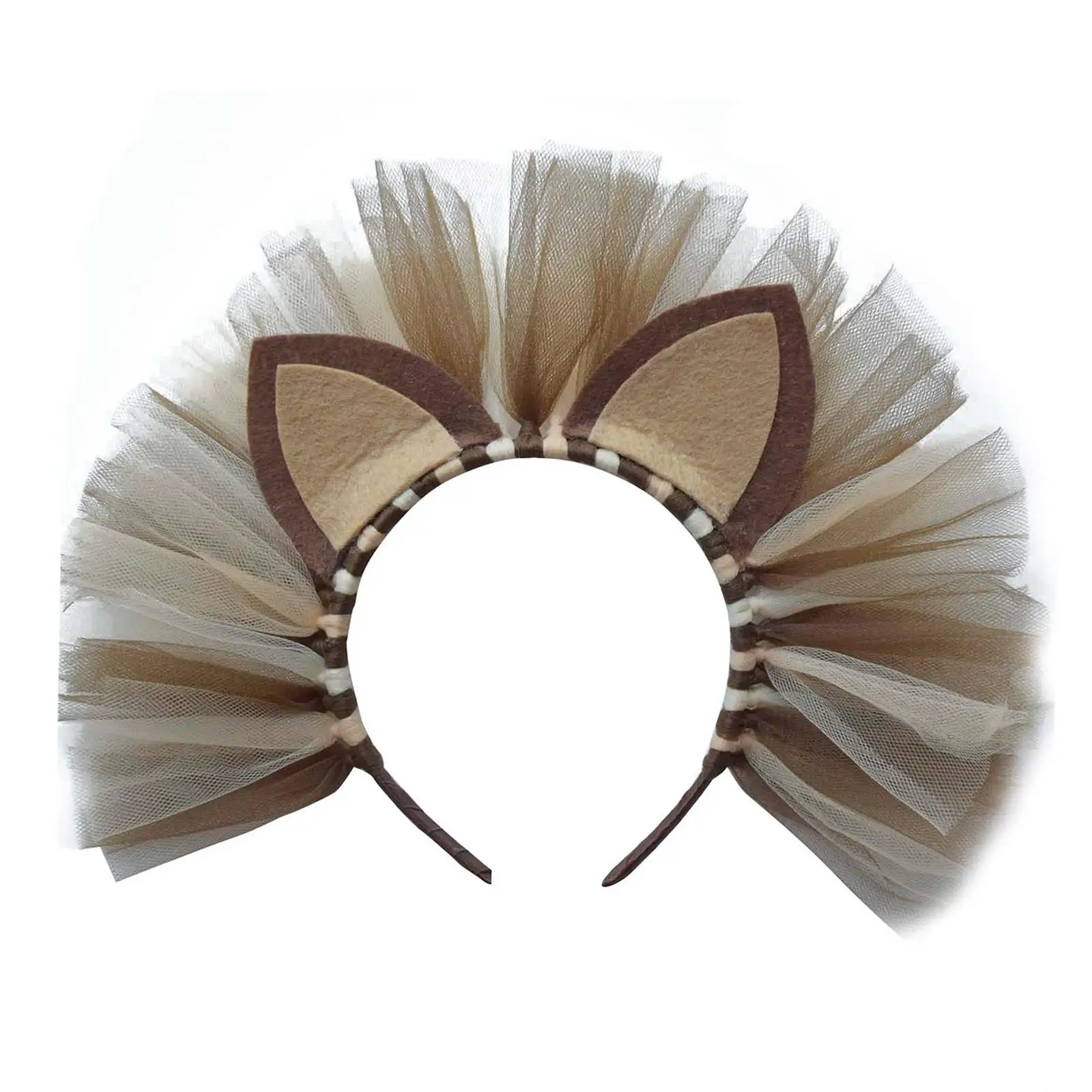 Accessori per costumi in poliestere per bambini, fascia per capelli, orecchie di gatto, coda di animale, per feste di compleanno