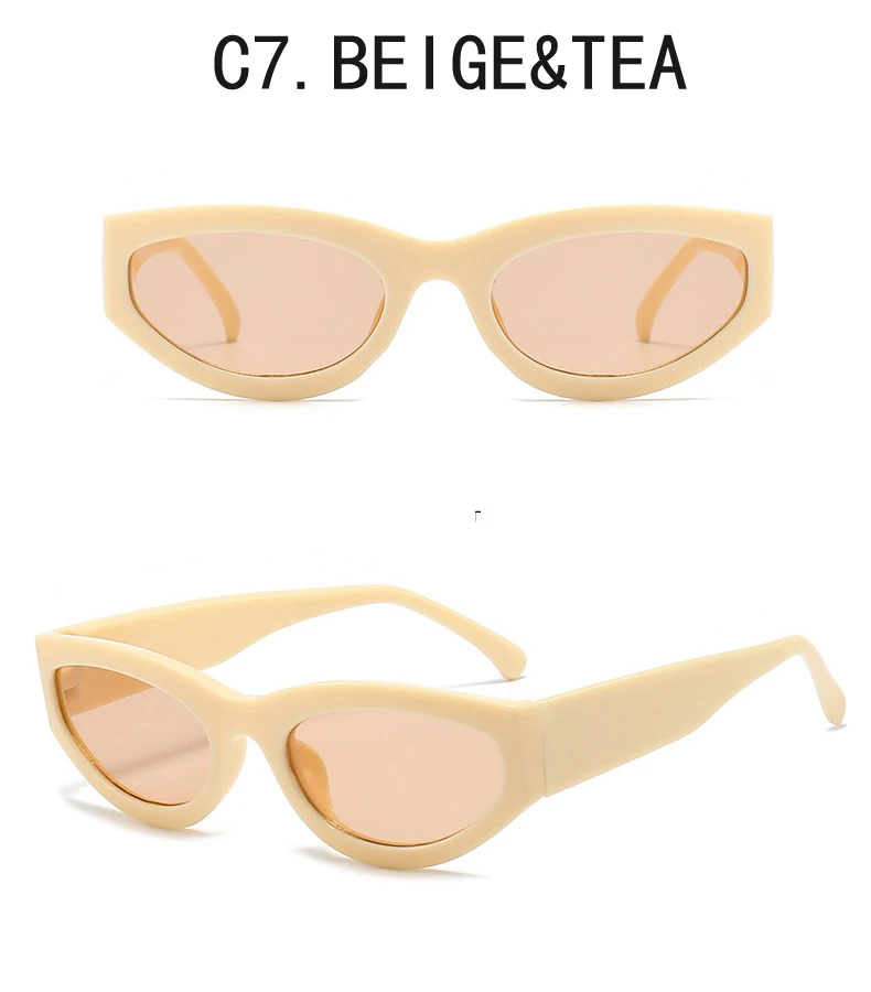 Mode Sonnenbrillen Frau Vintage Cat Eye Luxus Design Sonnenbrille Marke Shades Weibliche Nette Candy Farbe Brillen – Detail 12