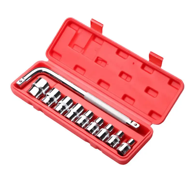 Socket Tool Set 1/2inches Drive Socket Set 10Piece Wrench Set Quick-Release Ratchet Mechanics Hand Tool Kit Socket Adapter For