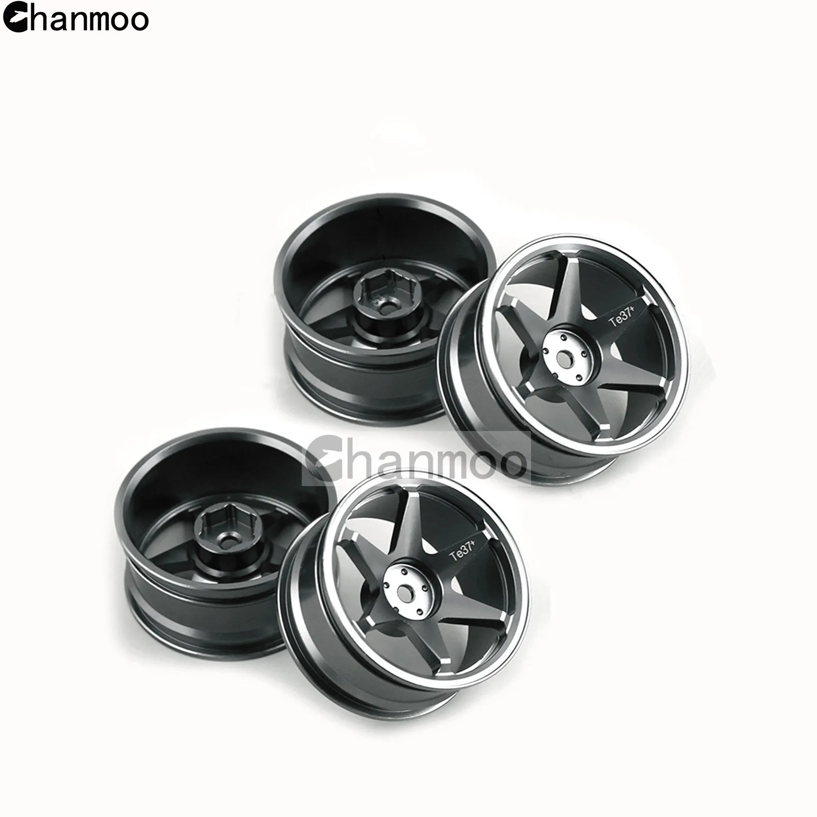 1/10 RC On-road Drift Car Alloy Wheels Hubs Metal Wheel Rims for HSP 94122 94123 Tamiya TT02 HPI Kyosho Sakura CS Upgrade Parts