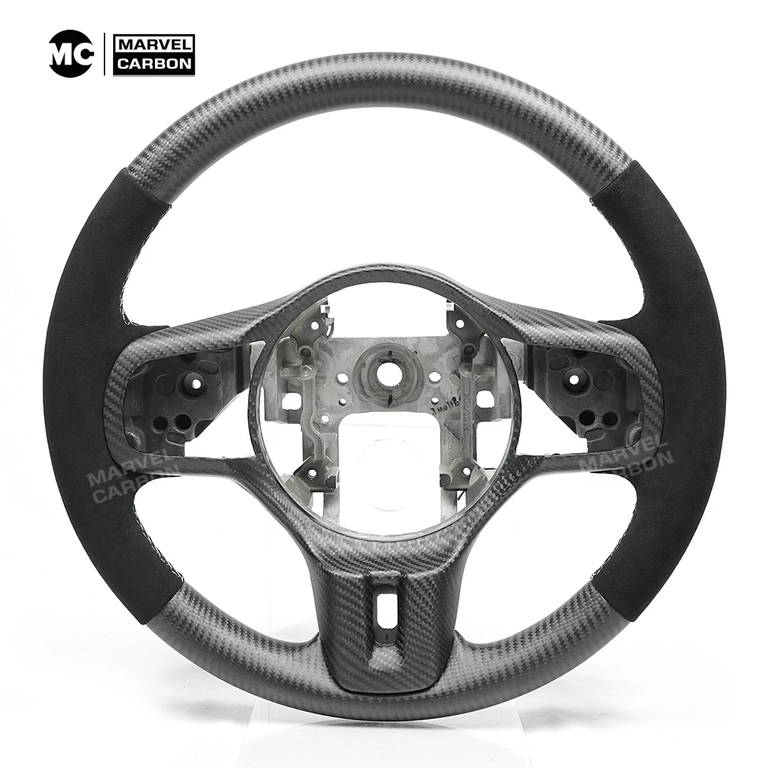 

Carbon Fiber Leather Half Punch Steering Wheel For Mitsubishi Lancer Evolution EVO EX X 10 2007-2017 Customized Steering Wheel