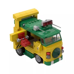 Technical MOC Ideas Turtle Movie Figures Van Party Wagon Creative Expert Car Sets Building Blocks Kid Toys Christmas Gif