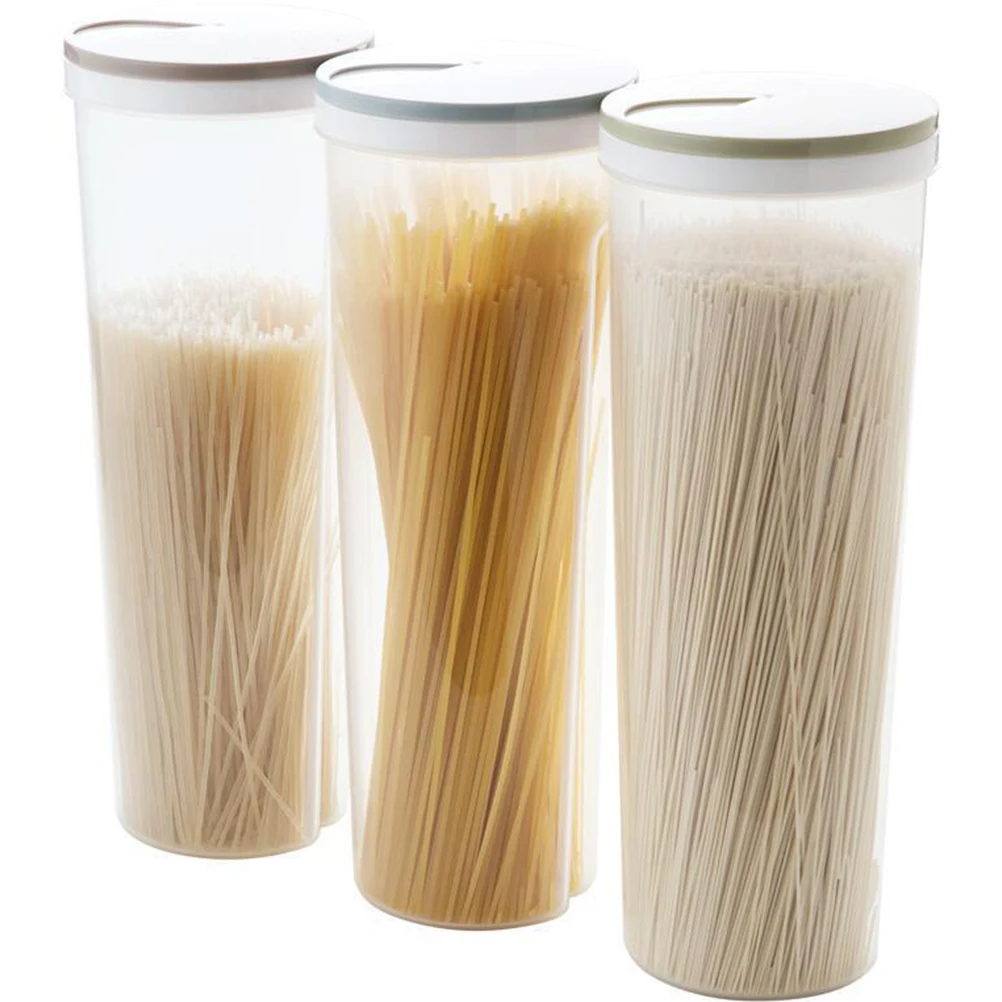 

Cereal Snack Storage Jar Kitchen Canister Tall Food Containers with Lids Airtight