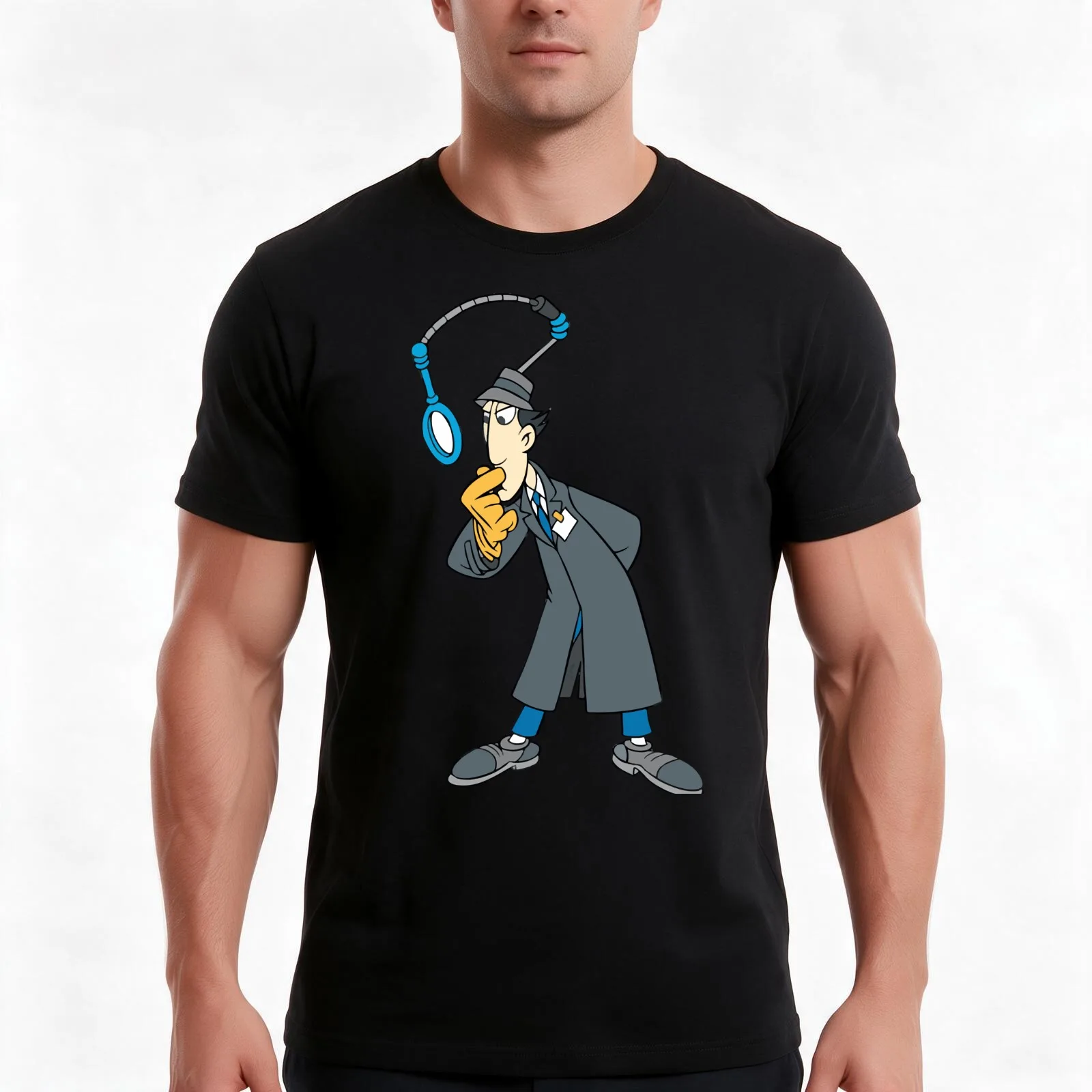 Inspector Gadget T-Shirt Summer Casual Cotton Tee Oversized Streetwear Tops Vintage Graphic Print Loose Fit Short Sleeve