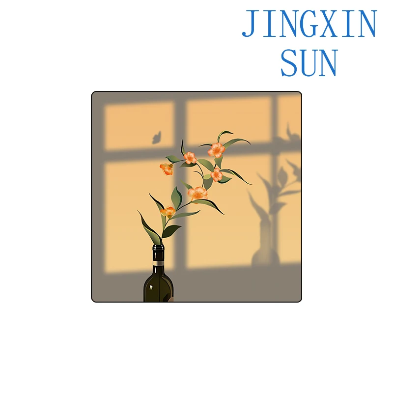 Modern minimalist art corner porch painting light and shadow corner decorative painting