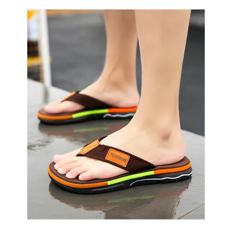 Chinelos Masculinos Estilo Casual Transfronteiriço em Linho, Versão Aprimorada, Confortáveis e Respiráveis, Sandálias Slip-On para o Verão