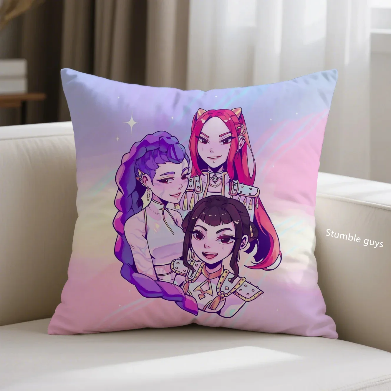 Kpop أريكة المخدة شيطان الصيادين أنيمي غطاء الوسادة الزخرفية