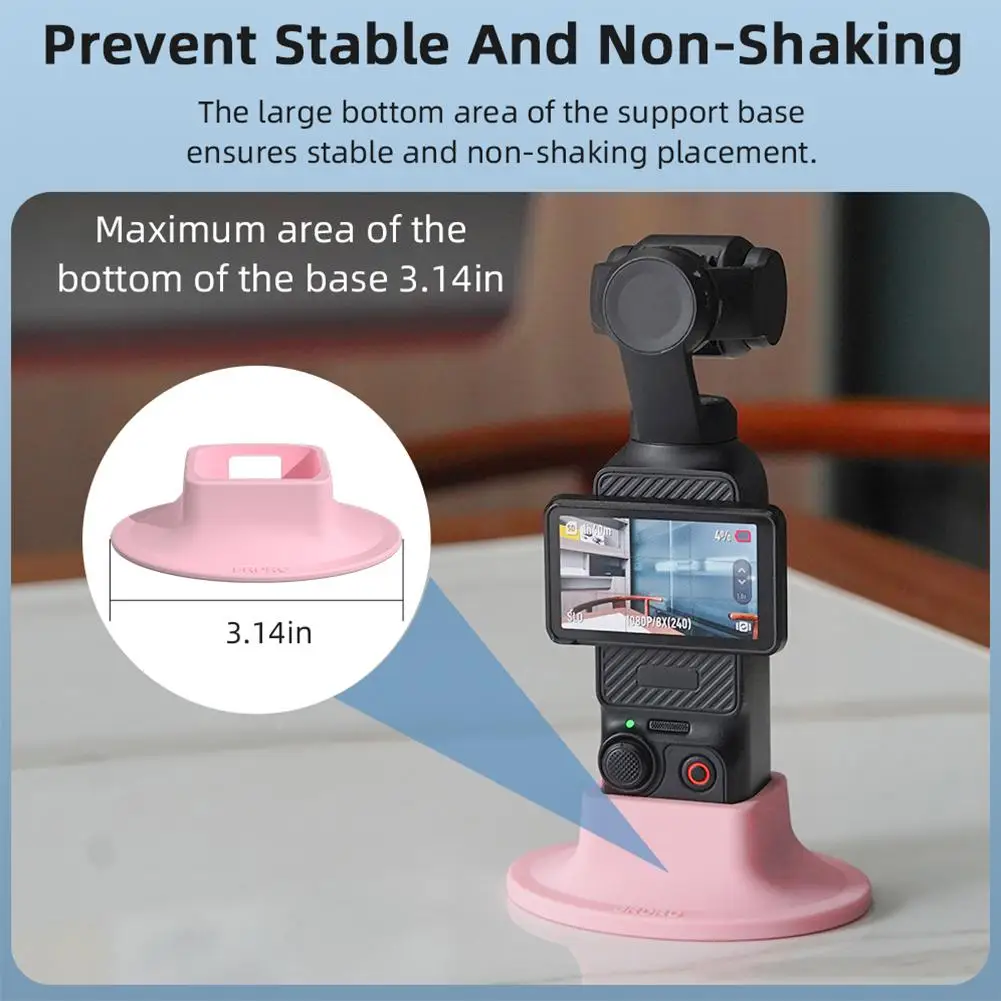 Silicone Mounting Base For DJI Osmo Pocket 3 Desktop Anti-skid Fixed Extension Adapter Quick Release Handheld Camera Access Q5J8