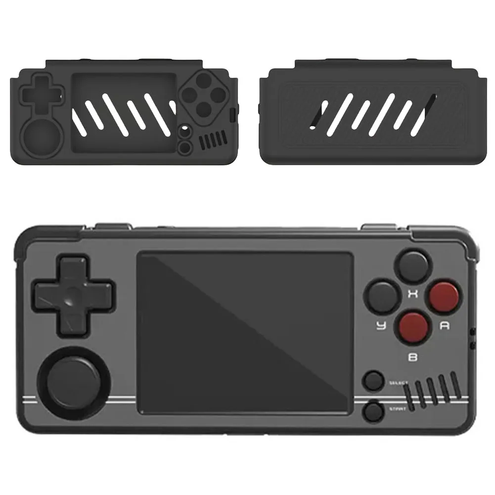 Silicone Protective Cover Shockproof Protective Case Anti-Scratch Soft Skin Cover Case with Lanyard for Miyoo A30 Game Console