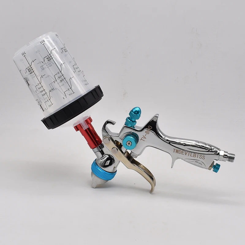 TV800 Professional HVLP Spray Gun Set 1.3mm Nozzle Gravity Airbrush DIY Spray Paint Car Painting High Quality Spray Paint Gun