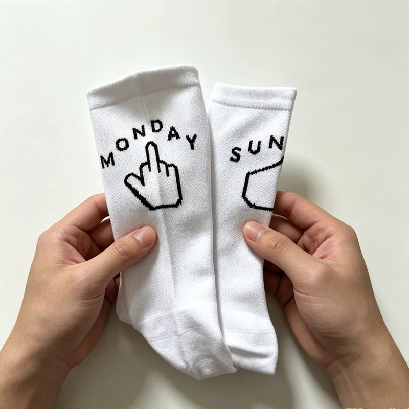 1 Pair Funny embroidery Thumbs Up point Praise Socks Soft Breathable Casual Daily Mid Calf Socks For Men Women Daily Wear view 2
