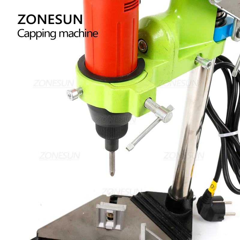 ZONESUN Semi-automatic Bottle Capping Machine ZS-XG80W Juice Aluminum Nail Polish Bottle Caps Screwer