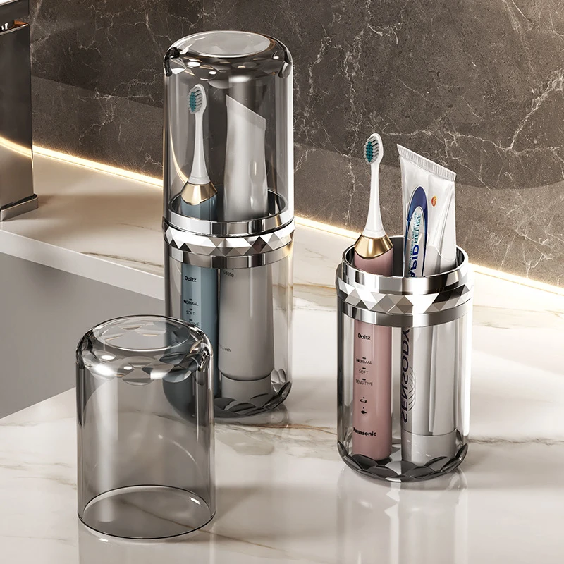 

Держатель для зубной пасты и щеток, органайзер для ванной комнаты, портативный стакан для полоскания, пластиковый контейнер для хранения, держатель для зубных щеток, стакан для ополаскивателя для рта.