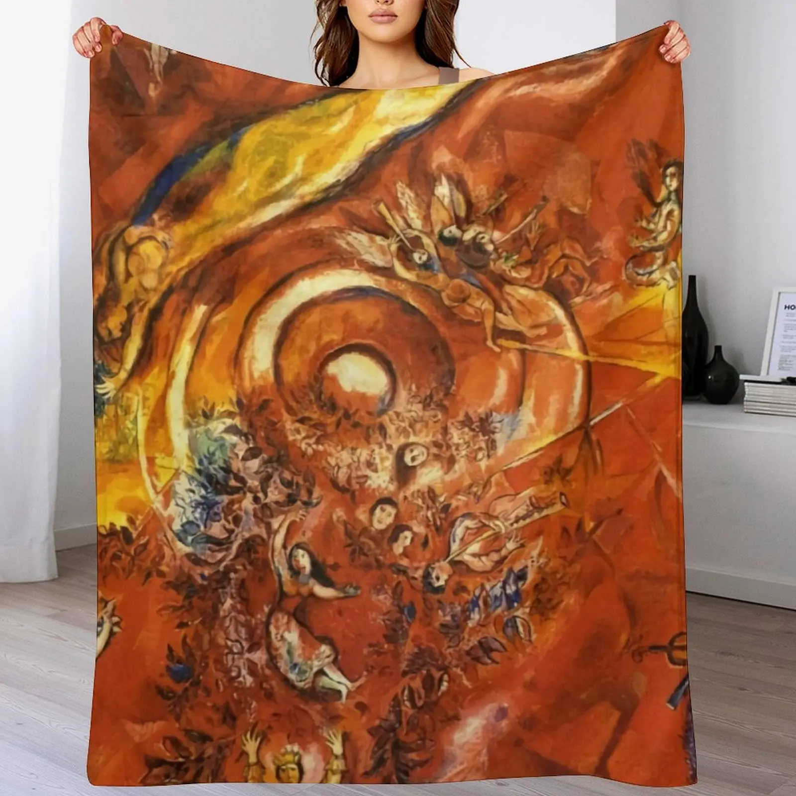 Metropolitan Opera marc chagall Throw Blanket for winter Thermals For Travel Travel Blankets