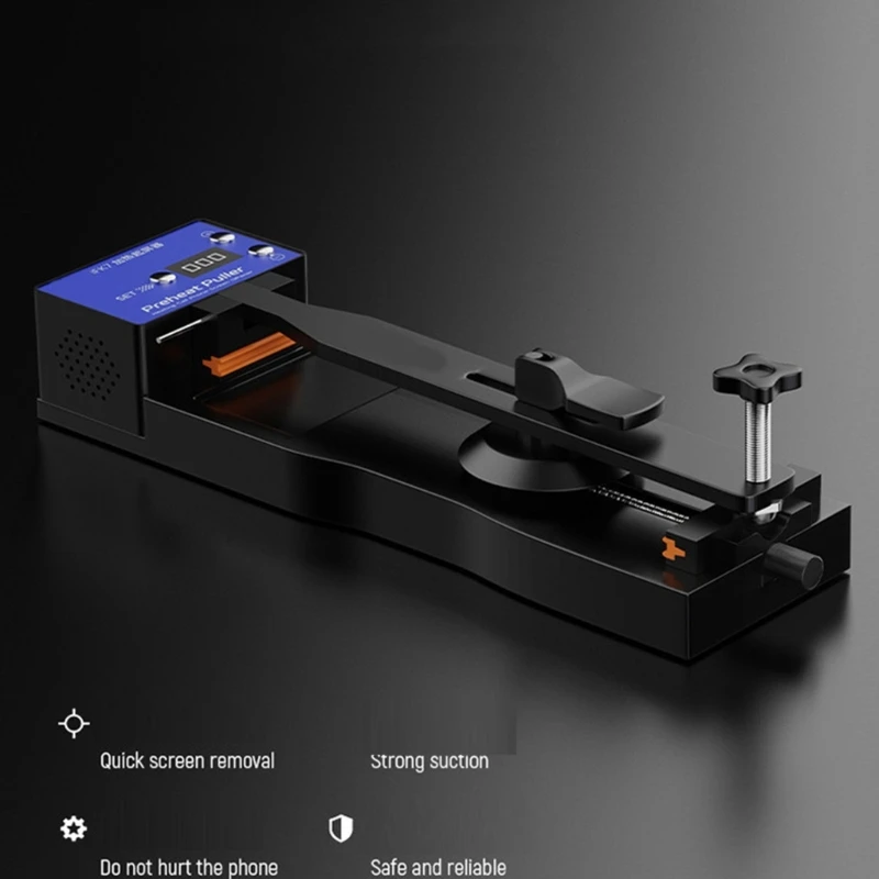 E65E Phone LCD Screen Separator Lifting Repair Tool With Heated Base Adjustable Arm, Aluminum Alloy Opener for Tablet Screen
