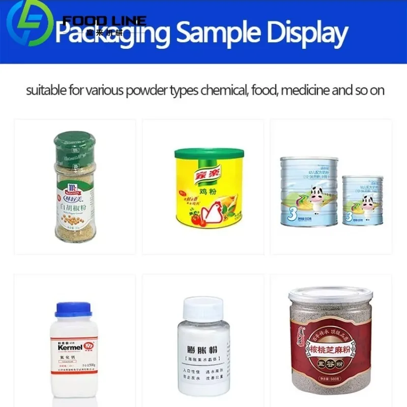 Riempitrice per bottiglie a doppia estremità di alta qualità adatta a tutti i tipi di bottiglie di riempimento di polvere