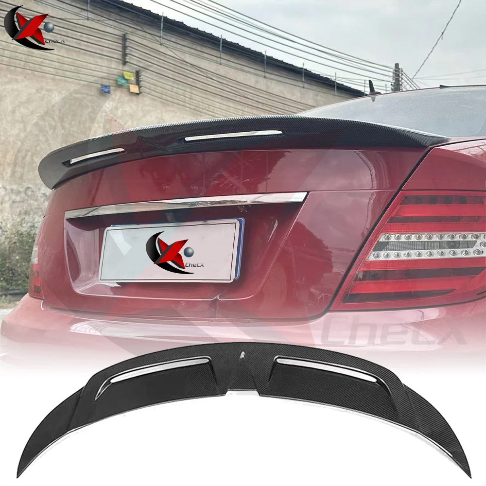 

For Mercedes-Benz AMG W204 2Door Coupe C350 C63 2007 2008 2009 2010 2011 2014 Real Carbon Fiber GT Style Rear Trunk Spoiler Wing