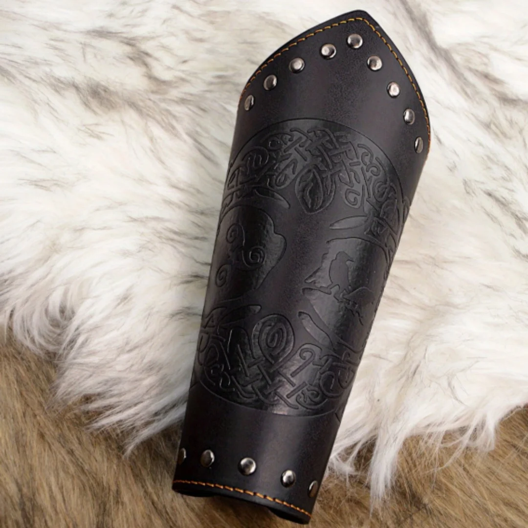 Middeleeuwse PU lederen handschoenband Middeleeuwse armbeschermers Punk Bracer Polsbeschermers voor Halloween Warrior Knight Photo Belt