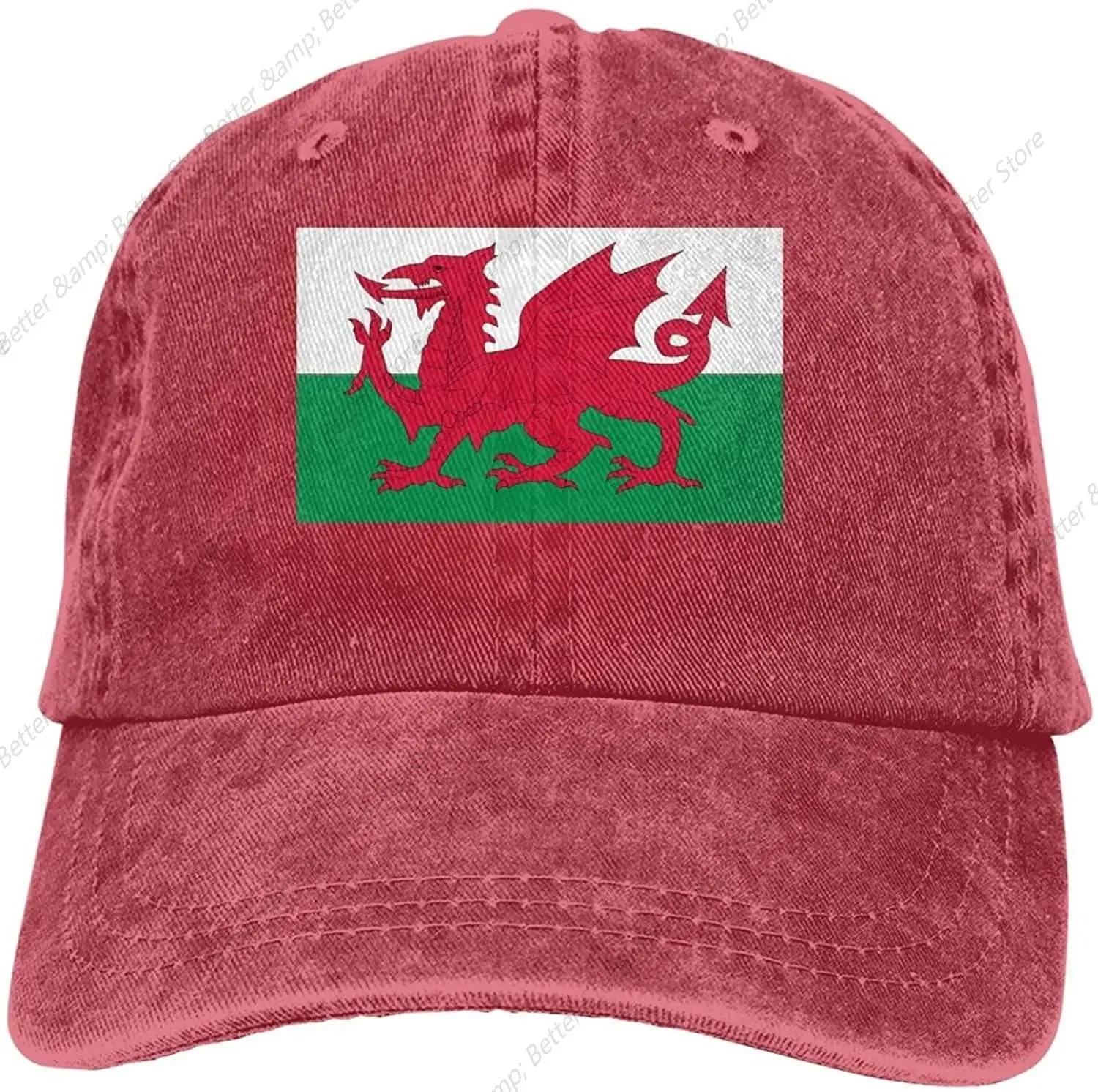 Unisex Wales Flagge klassische Cowboy Casque tte Mütze Hut Vintage verstellbare Baseball mützen Mode