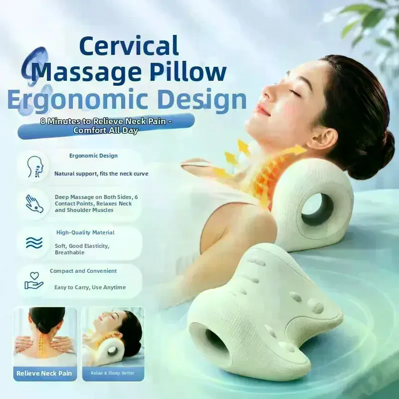 Ergonomic Neck And Shoulder Massage Pillow For Home Use Helps Stretch Cervical Vertebrae Relax - view 5
