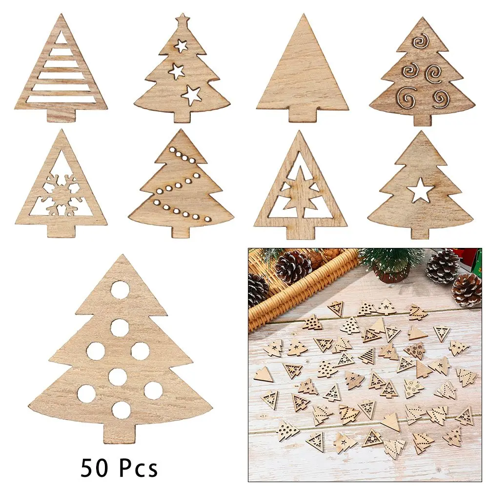 

Merry Christmas Home Wall Christmas Party Decorations Snowman Snowflake Gift Decor Xmas Tree Hanging Ornament Cartoon Wood Chip