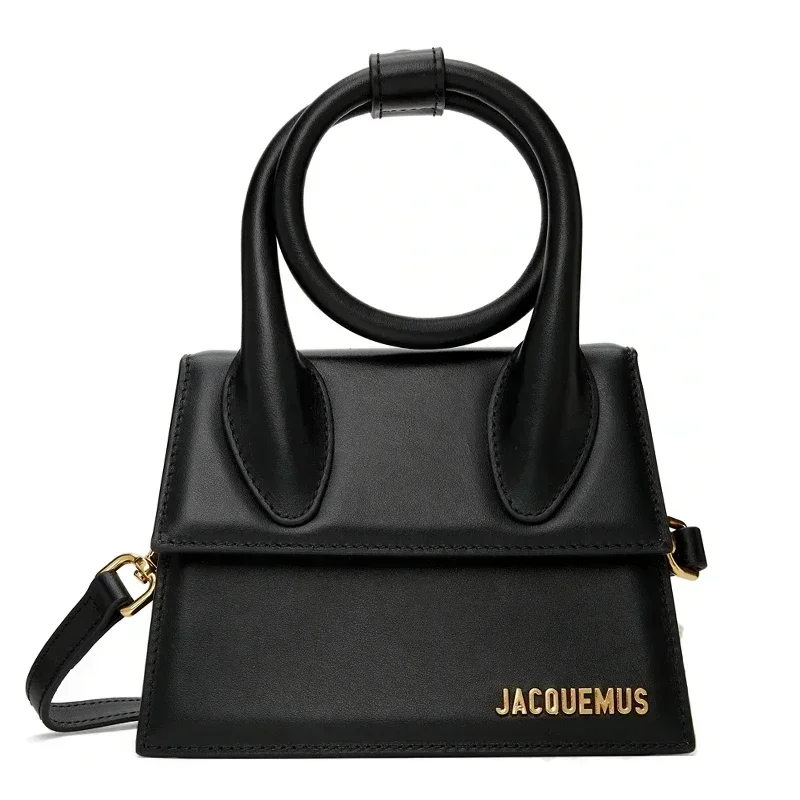 Jacquemus New Luxury Le Chiquito Noeud Leather Top Handle Bag Women Shoulder Bag Fashion Handbag Classic Underarm Bag