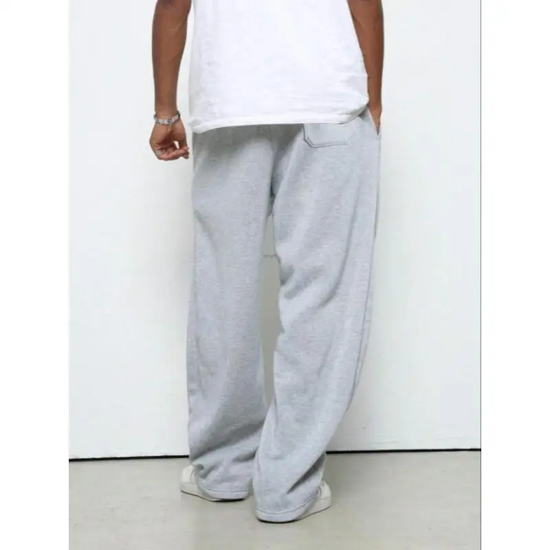 Men's Color Drawstring Waist Pocket Wide Leg Loose Fit Casual Pants Straight Cut Neutral Style Summer Collection Other Material