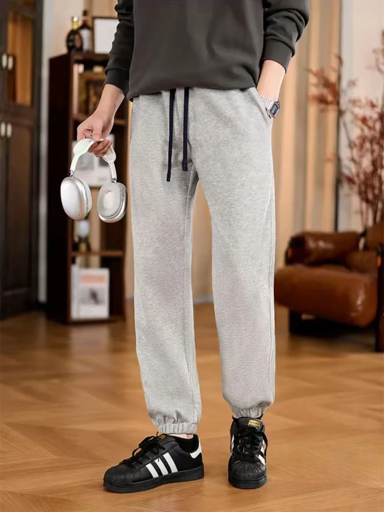 

Spring New Men's Faionable Knitted Loose Sports Casual Pants High Quali Color Elastic Waisand Comfortable Leisure...