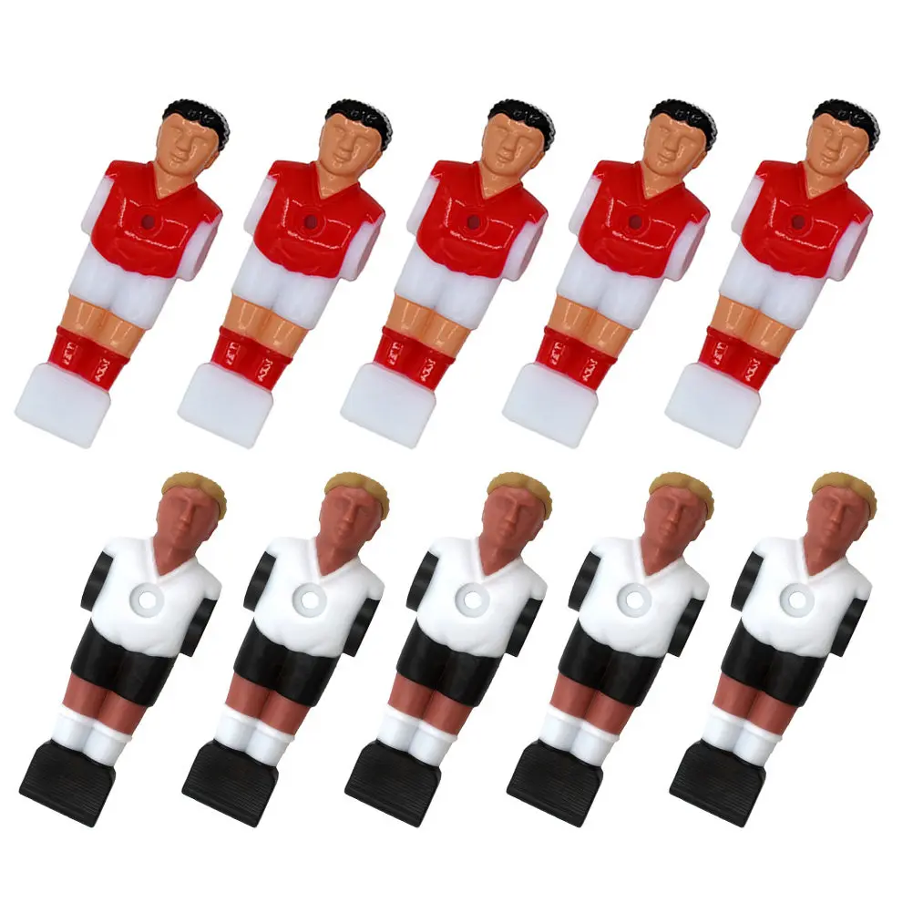 

10Pcs Table Football Plastic Figures Foosball Machine Player Replacement Desktop Football Game Parts Clear Color Printing