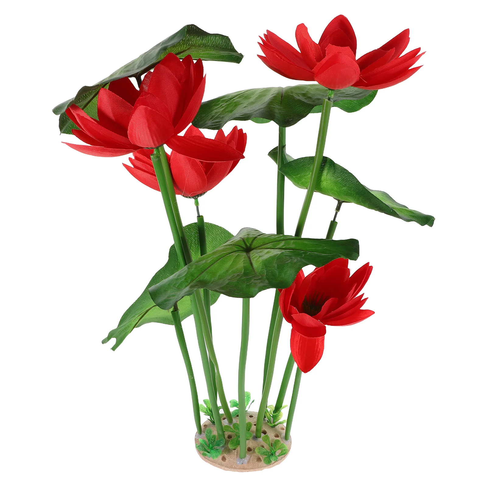 

Fish Tank Artificial Plastic Plants Realistic Aquarium Landscaping Decoration Lifelike Lotus Flowers Fish Accessories