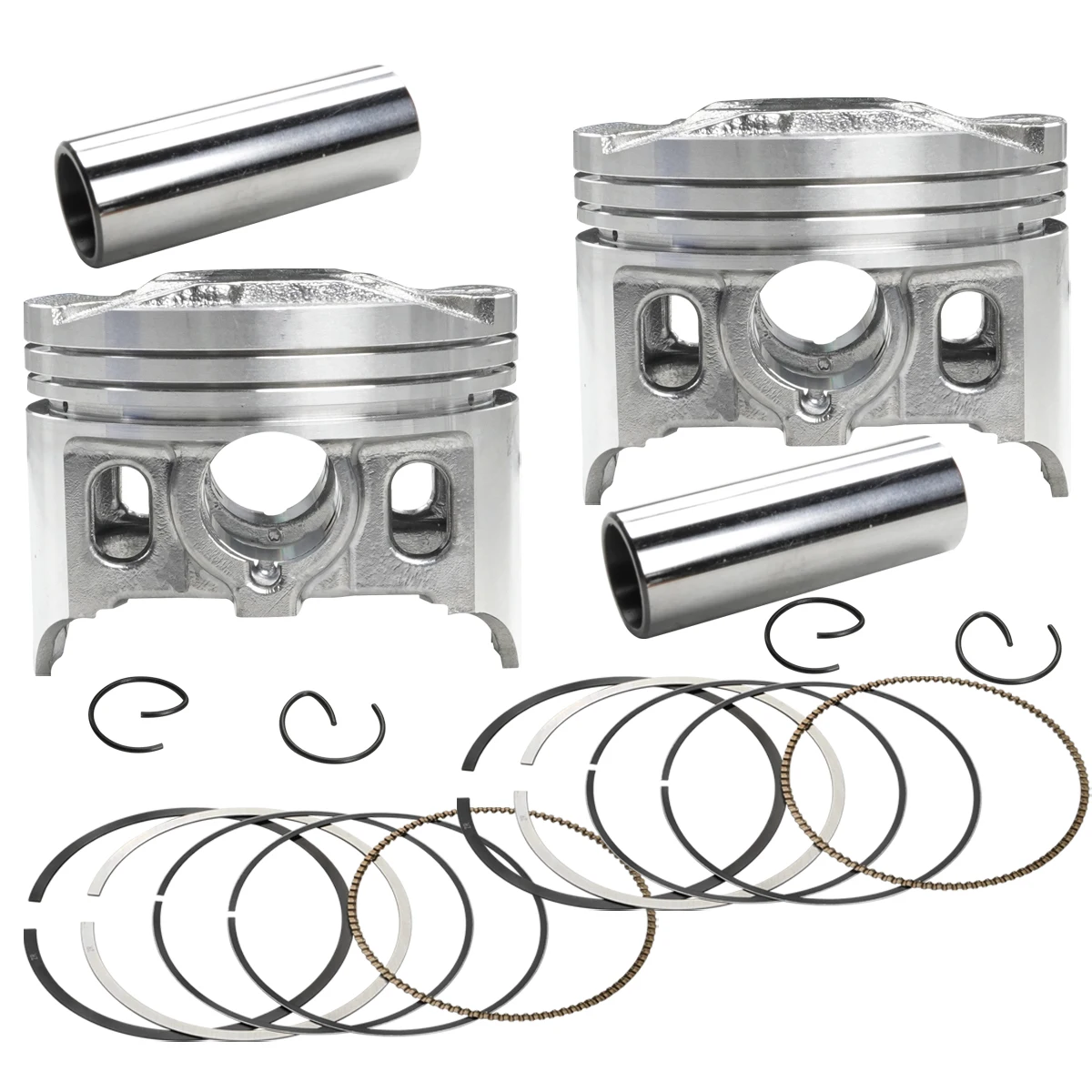 Anel de pistão para motocicleta, 1/2 peças, para kawasaki ninja 250 ex250 1986-2007 el250 88-96 kle250 93-01 gpx250r zzr250 62mm std 0.25 0.5