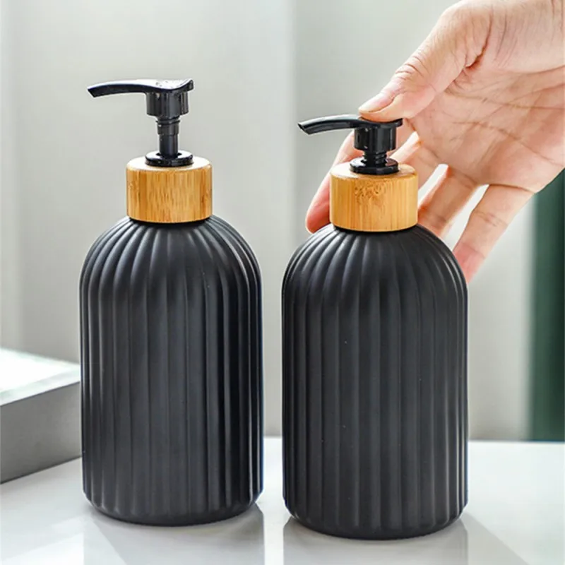 

330/400ml Soap Dispenser Frosted Refillable Shampoo Pump Bottle Soap Lotion Container Soap Pump Can Portable Luquid Container