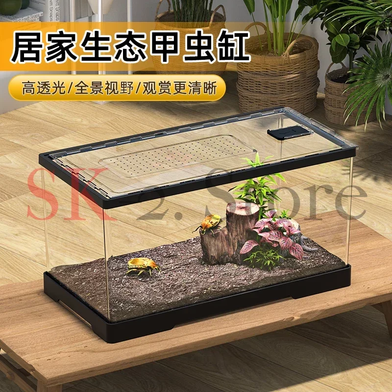 Reptile Reptile Acrylic Feeding Box Household Transparent Lizard Spider Snake Display Tank Reptile Large Breeding Habitat
