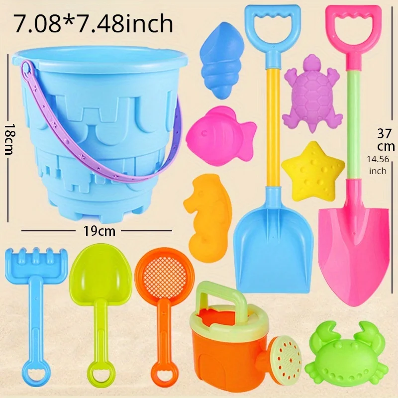 Children\'s Beach Toy Set Baby Playing In Water And Sand Large Sand Shovel Beach Bucket Sand Digging Tool Sand Toy Random Color