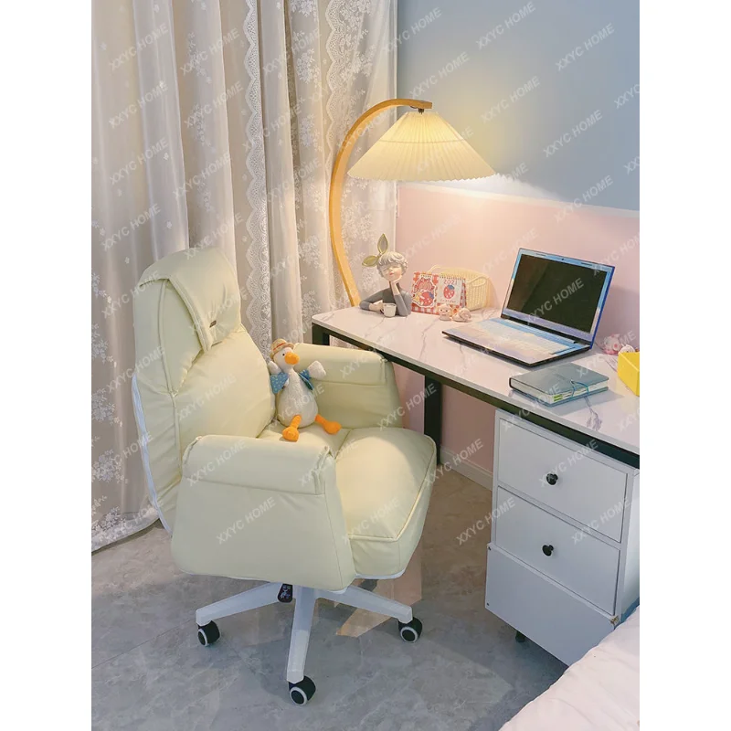 Home Computer Couch Comfortable Long-Sitting Bedroom Girl Learning Backrest Chair Office Chair E-Sports Seat