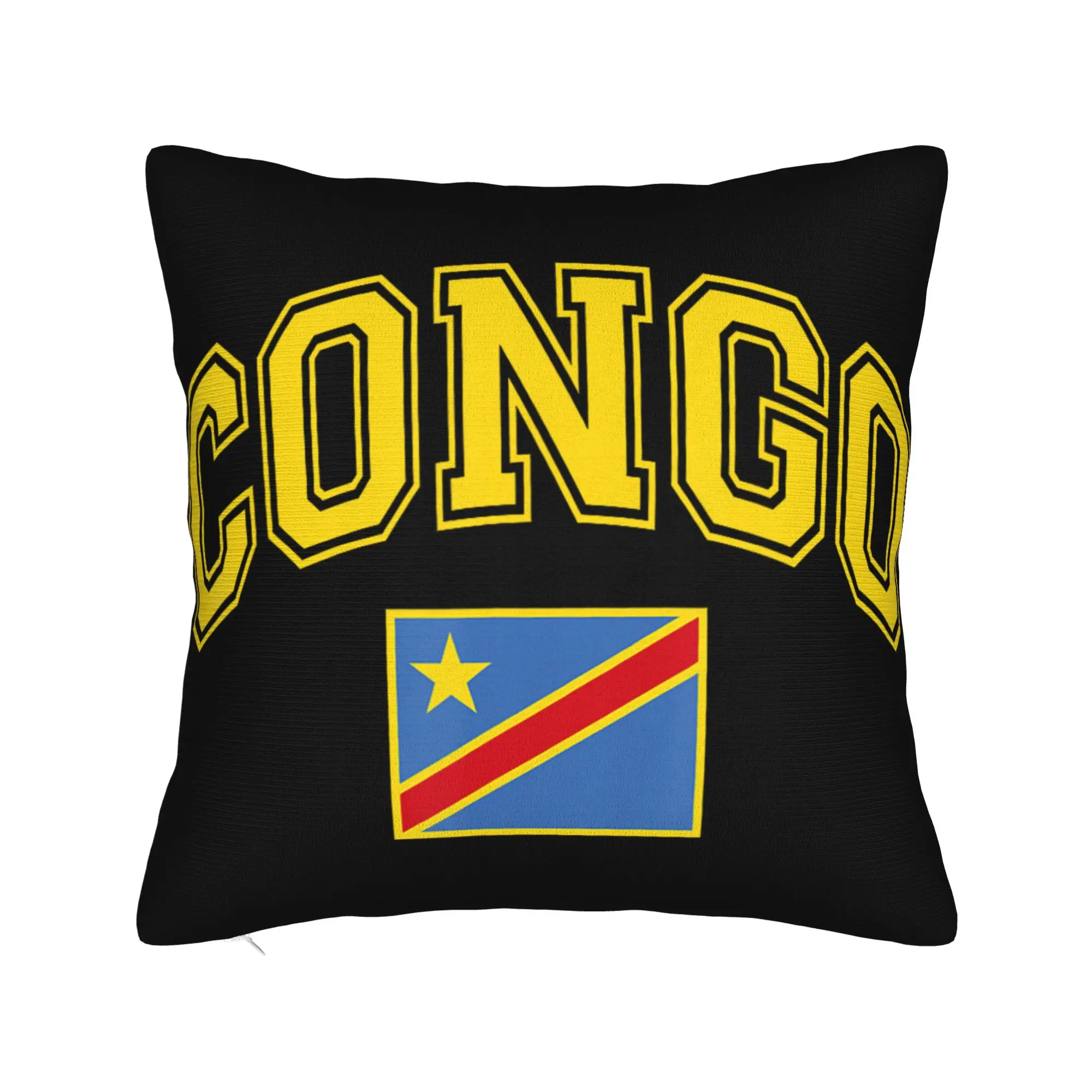 Decorative Pillowcases Republic Of Congo Congolese Flag Stuff Home  Pillow Case Cover Zipper Multiple Sizes
