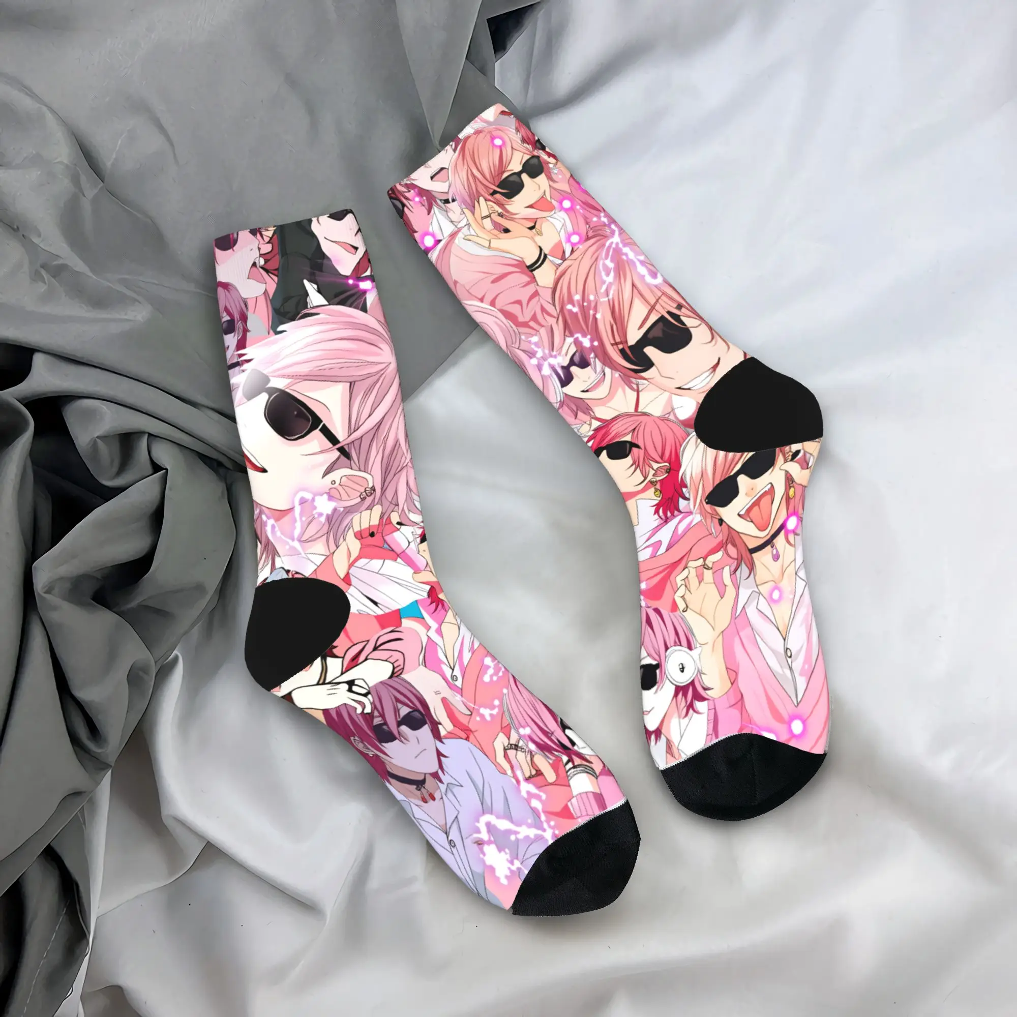 Men Socks Yarichin B Club Yuri  Stockings Spring Retro Breathable Socks Graphic Running Non Skid Socks