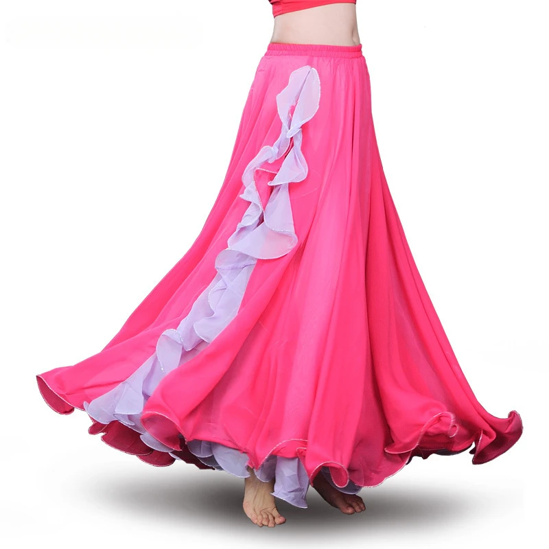 Belly dance skirt new big skirt beginner Oriental dance long skirt