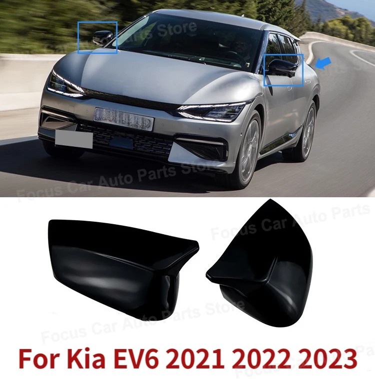 

For Kia EV6 2023 2022 20Demon Horn Rearview Mirror Protection Cover Anti Collision Reversing Mirror Housing