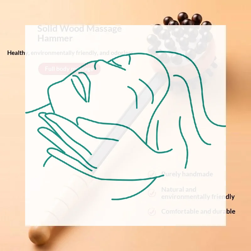 Handheld Massage Hammer Meridians Back Knock Massage Hammer Back Massage Leg Relaxing Massager Double Head Percussion Massager