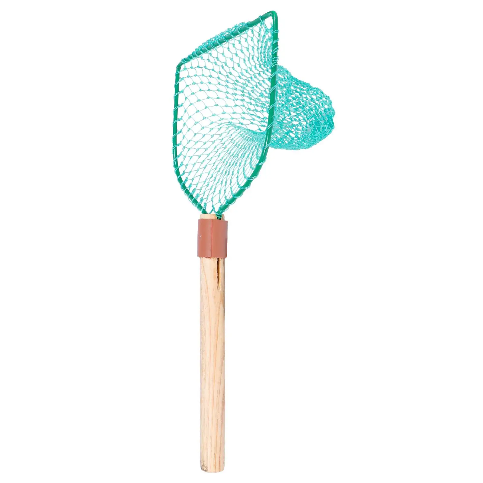 

1Pcs Wooden Handle Copy Net Polyester Foldable Fly Fishing Telescopic Nets Smooth Ideal Beginners Freshwater