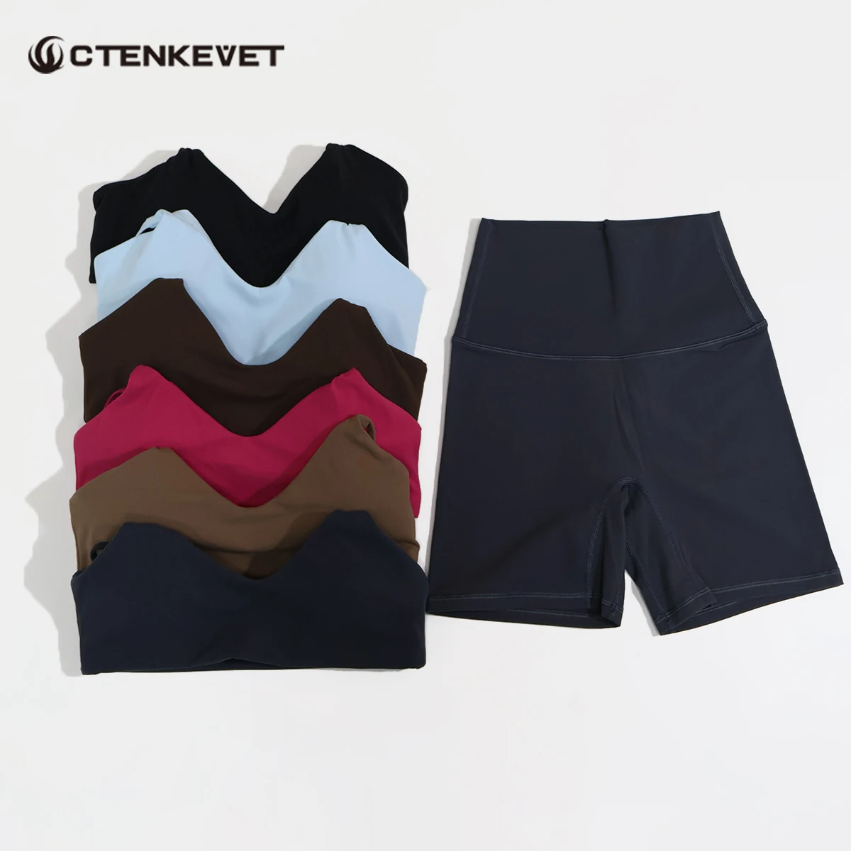 

Ctenkevet Women's 2Pcs Sleeveless Sports Set Gym Yoga High Waist Breathable Legging And Sports Bra Two-piece Female Sportswear