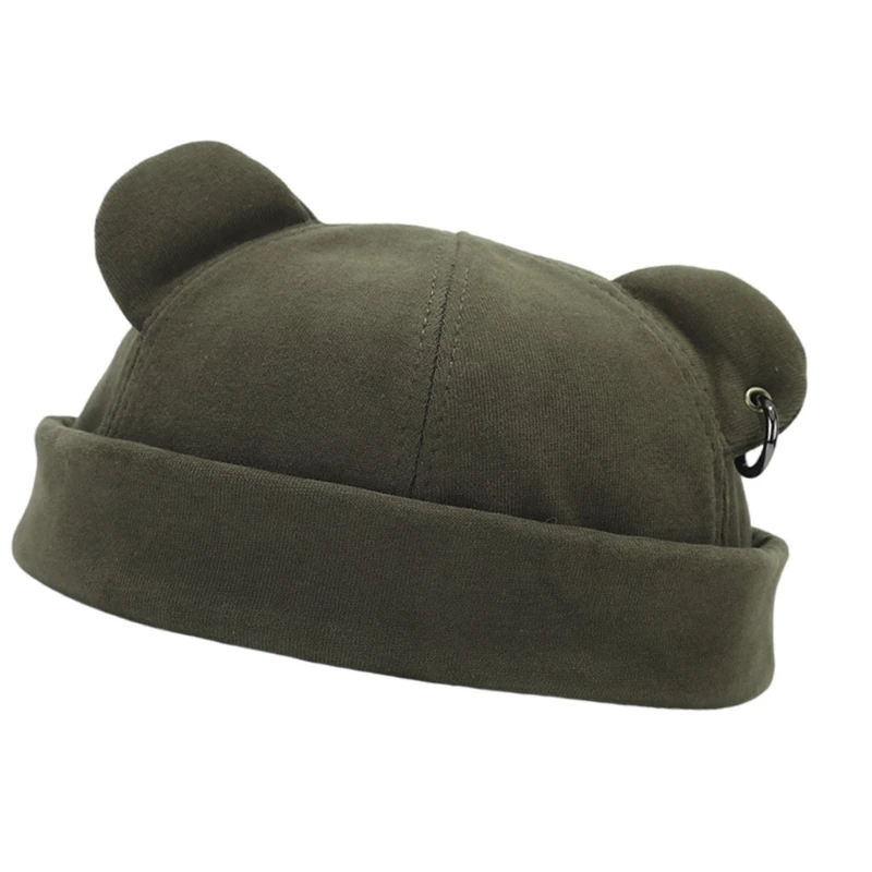 Lovely Bear Ear Winter Hat for All Age Sun Protective Hat Casual Wear Skull Hat Thickened Hiphop Hat for Street Dropsale