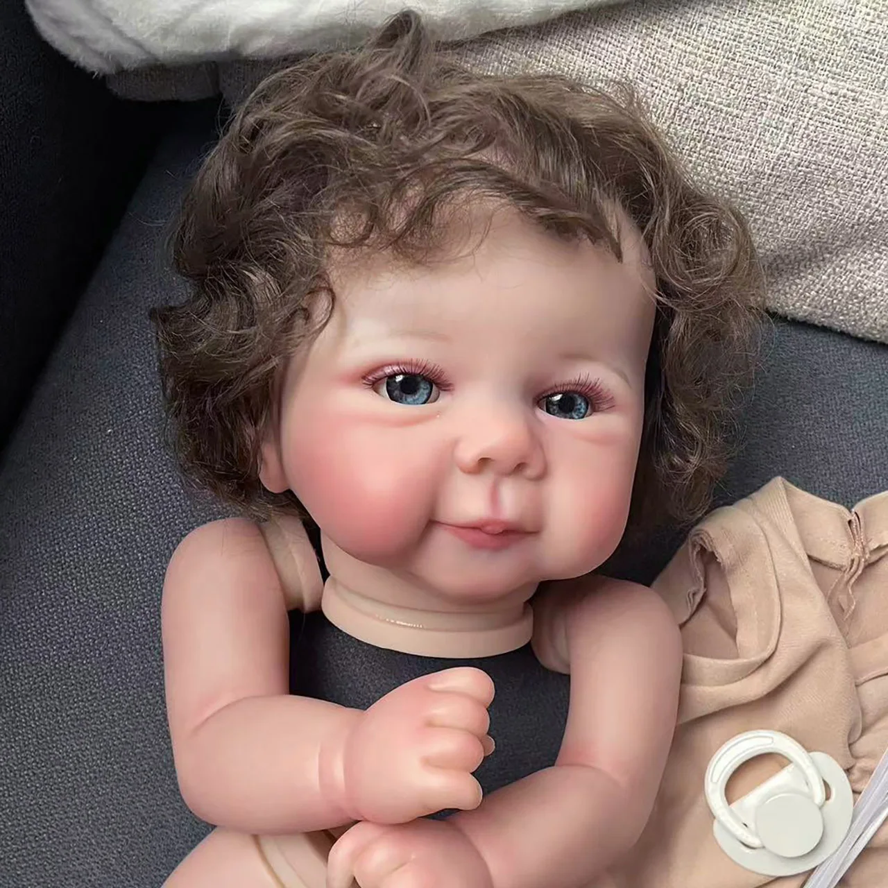 19‘’ Juliette Reborn Doll Kits Lifelike Multiple Layers Painting Doll Parts with Visible Veins Hand Root Hair