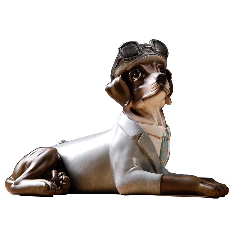

Nordic Fashion Dog Statue,Table Decoration,Retro Animal Statue Ornaments,Office Home Room Decor,Figurine Miniature,Crafts Gifts