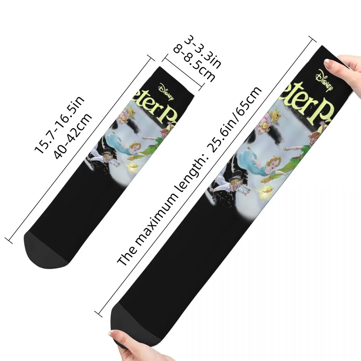 New Male Men Socks Casual Peter Pan Flying Logo Sock Polyester Sport Women\'s Stockings Spring Summer Autumn Winter